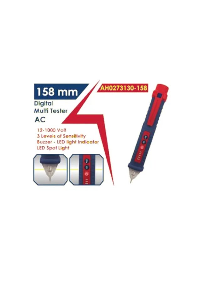 Apt Test screwdriver with current, light, sound, and flashlight sensor, 158 mm, Model 158-APT AH0273130 - Image 3